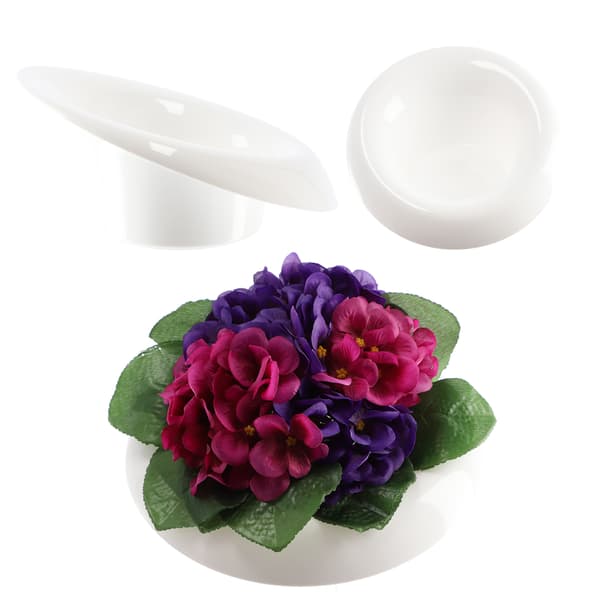 KADAX Urtepotteskjuler til Arrangementer Kompositioner Dekorationsfod Ikebana Hvid 9cm