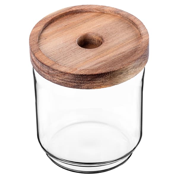 KADAX Glasbehållare för kryddor och örter med lock, burk 450ml