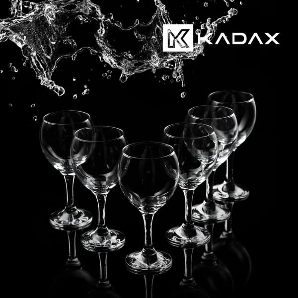 KADAX Röd- och Vitvinsglas 260 ml Set med 6 glas