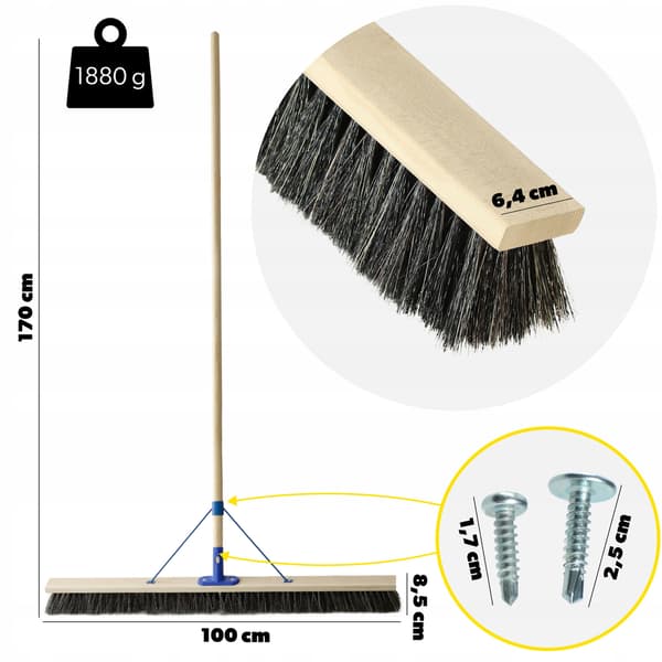 KADAX Katuharja 100 cm Kahvalla Puutarha