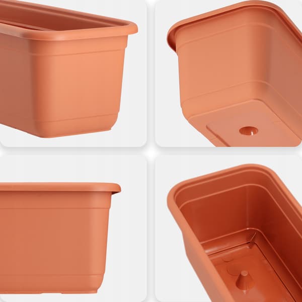 KADAX Balkonkasse Urtepotte 80 cm Plastik Aflang Urtepotte