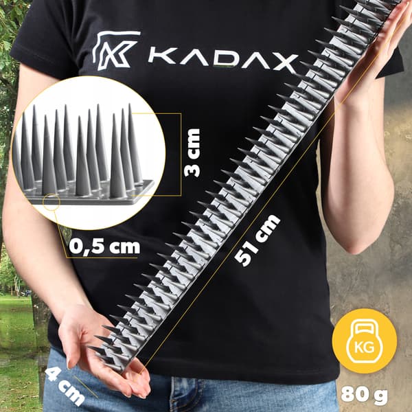 KADAX Duvspikar mot fåglar 51 cm Täta Starka Plast 12 st