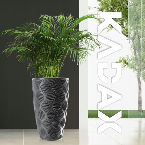 KADAX Urtepotte med Indsats 48cm Urtepottedæksel Plast Høj