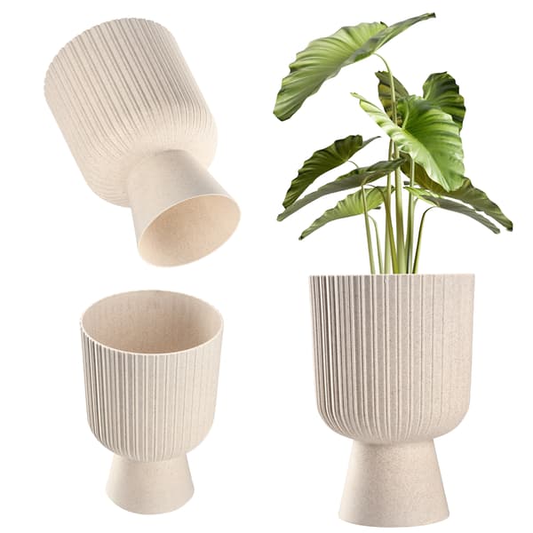 KADAX Blomkruka, Blomkruka, Gräsmatta, Plastlock, 18 cm, Blomställ, Beige