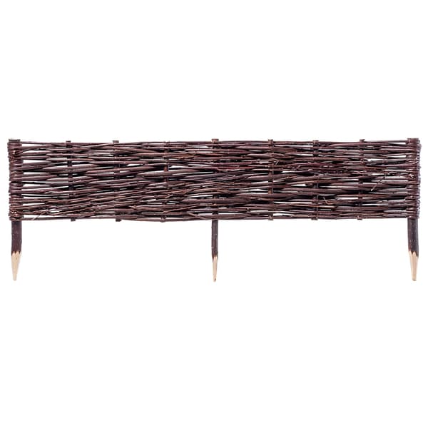 KADAX Havepalisade 100x30cm Flethegn Græskant 5 stk.