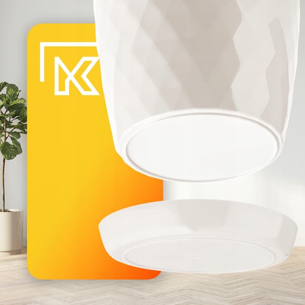 KADAX Blomkruka, Blomkruksskydd, 18 cm, Blomställ, Krämfärgad plast, 3 st.