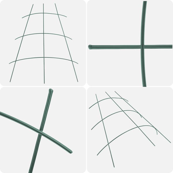 KADAX Stigestøtte til klatreplanter, blomster, metalstøtte, grøn, 3 stk.