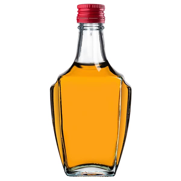 KADAX Lasipullo Tinktuuralle 250ml Punaisella korkilla 50kpl.