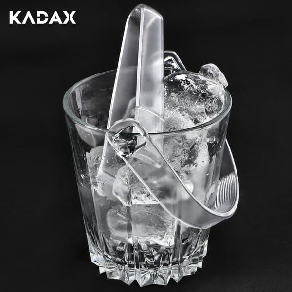 KADAX Jääämpäri Lasipurkki Pihdeillä Jääpihdit 800ml 0.8L
