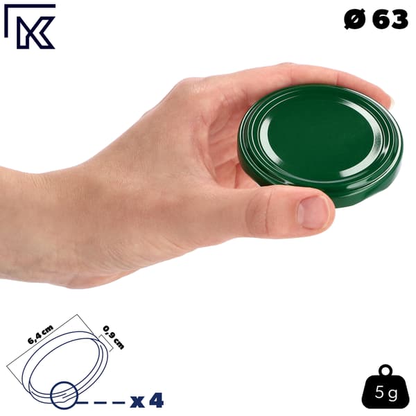 KADAX låg, låg, diameter 63, 10 stk., 4-lås