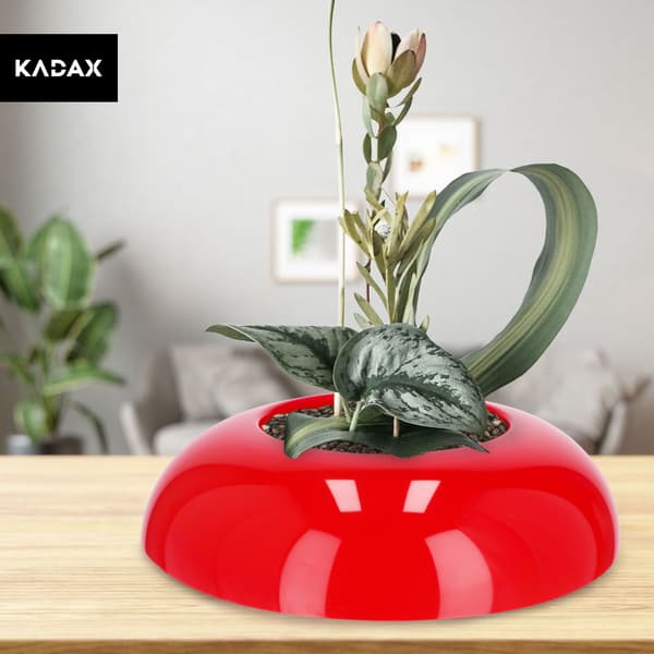 KADAX Urtepotteskjuler til Arrangementer Kompositioner Dekorationsfod Ikebana Rød 9cm