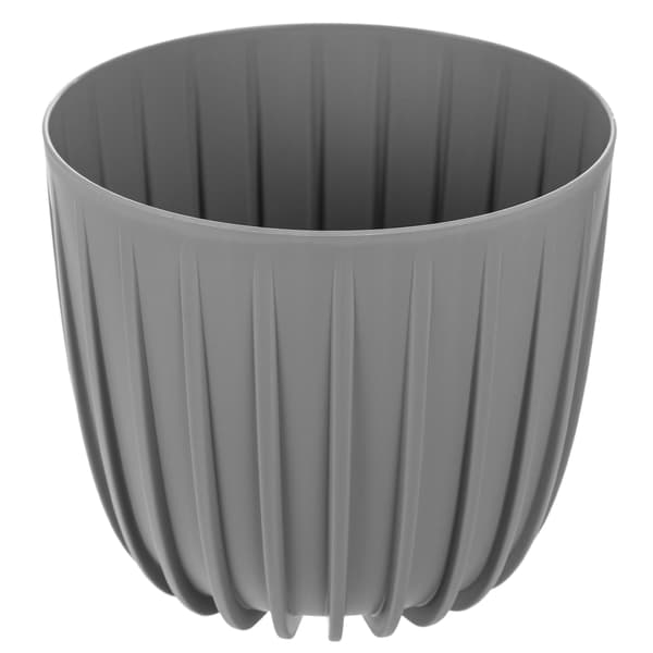 KADAX Urtepotte Urtepottedæksel 16 cm Rund Plastik Blomsterfod Grå