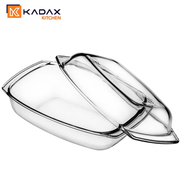 KADAX Rektangulär Ugnsform i Glas 4,1L Med Lock
