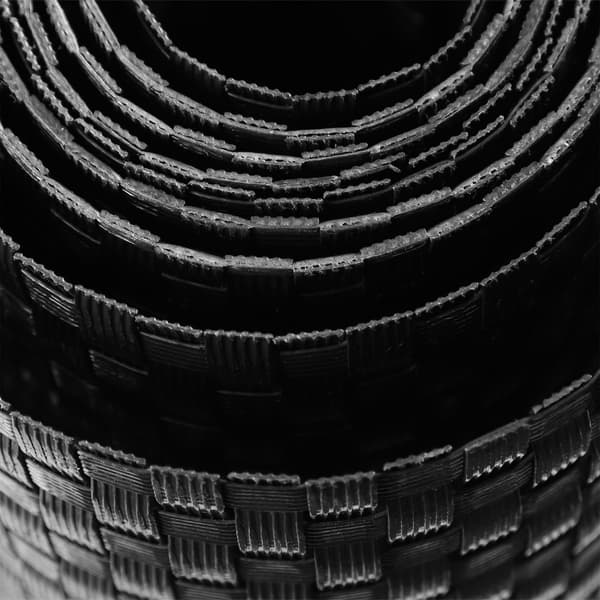 KADAX Technorattan balkonmåtte 0,9x1M sort premium specialfremstillet balkonmåtte
