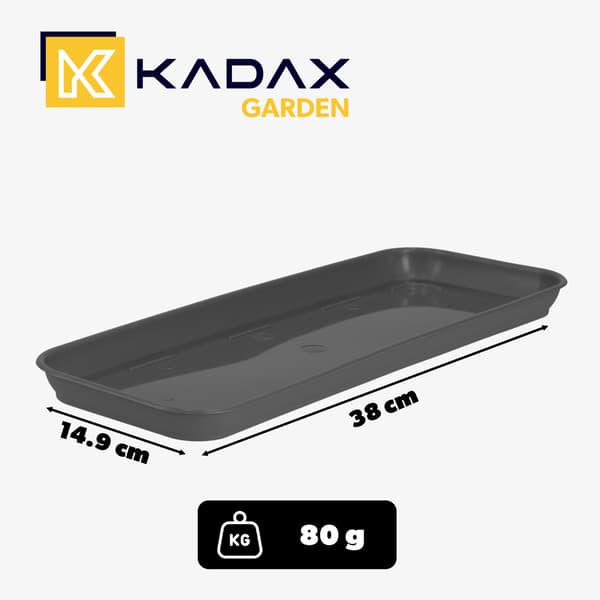 KADAX Urtepottestativ 40 cm Rektangulær Plastikbakke Antracit