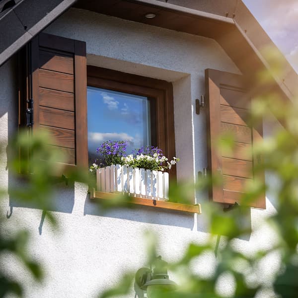 KADAX Balkonkasse Urtepotte 38x18x16,5 cm Hvid Balkon