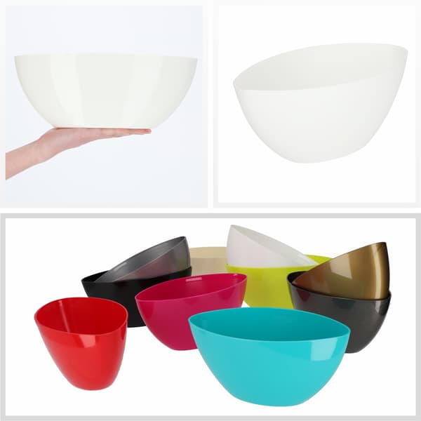 KADAX Urtepotte 30cm Oval Urtepotte Plastik Hvid