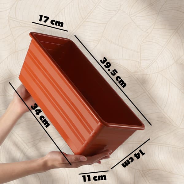 KADAX Balkonkasse 40 cm Urtepotte Urtepotte Balkon Terrakotta