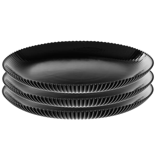 KADAX 3x Desserttallrikar 19 cm Kaktallrikar Räfflade Glastallrikar Små