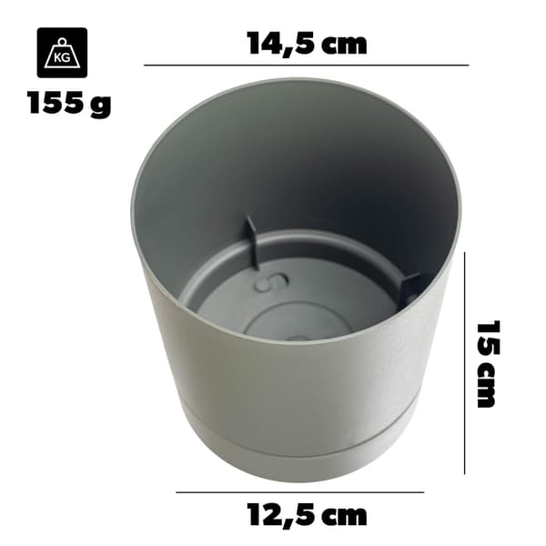 KADAX Urtepotte Urtepotte med Stander Plastik Rund 14,5 cm