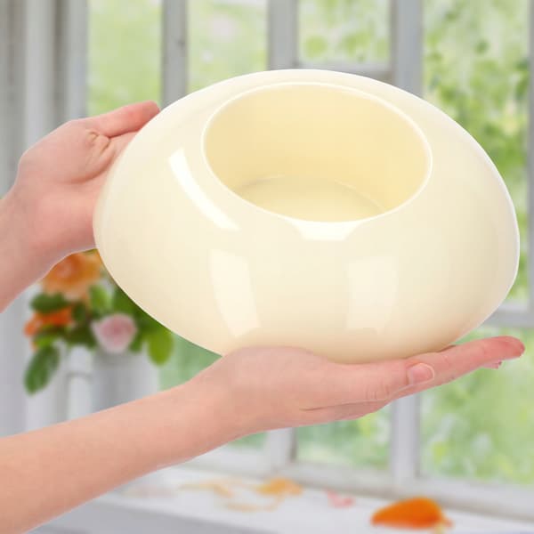 KADAX Urtepotteskjuler til Arrangementer Kompositioner Midterstykke Ikebana Base Creme 12cm