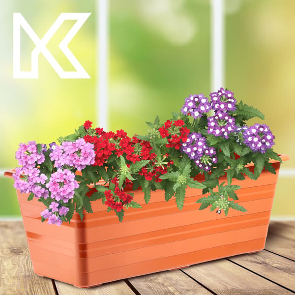KADAX Balkonkasse 40 cm Urtepotte Urtepotte Balkon Terrakotta