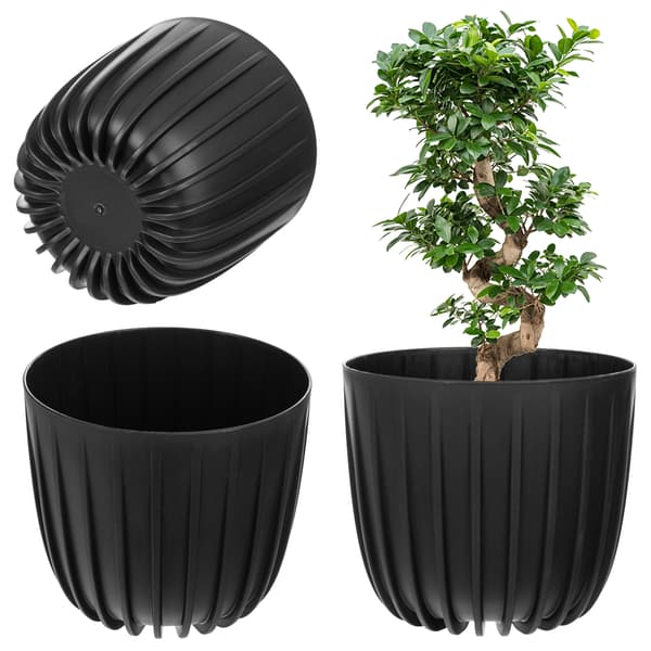 KADAX Blomkruka, Blomkruka, 20 cm Rund, Plast, Svart