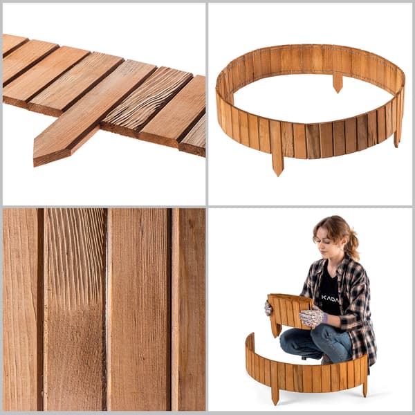 KADAX Palisade Havekant Træhegn Hamret Eg 15x116
