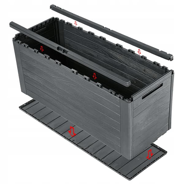 KADAX Haveboks Balkonboks 280L Til Have Balkon Terrasse Antracit