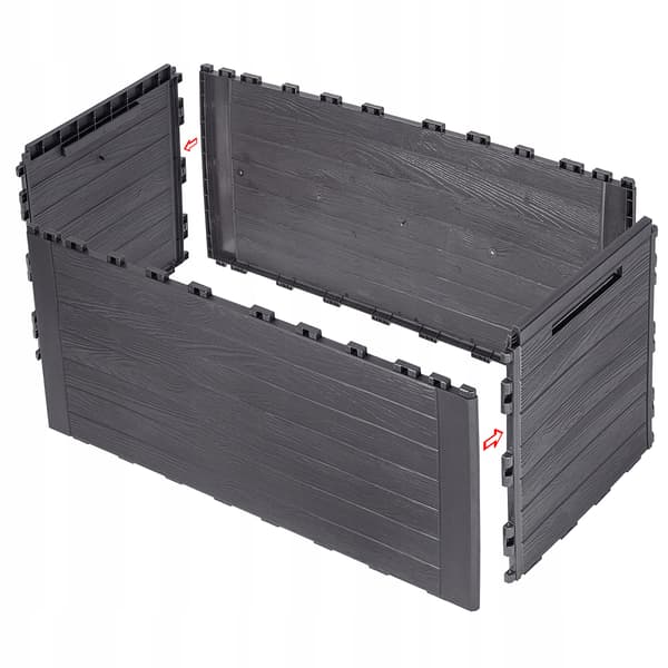 KADAX Haveboks Balkonboks 280L Til Have Balkon Terrasse Brun