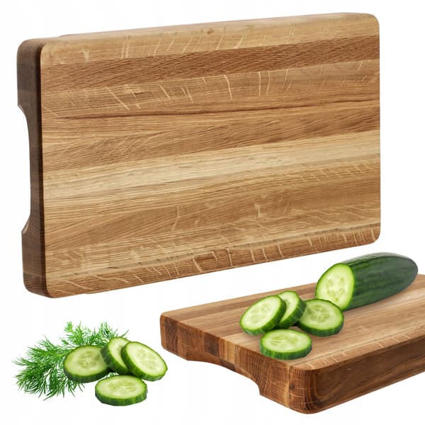 KADAX Träskärbräda för kök 50x30cm för servering i ek, stor block