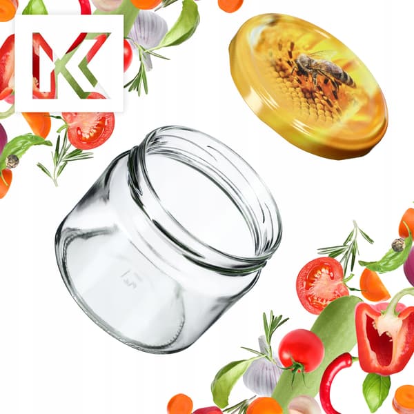 KADAX Sonka muurauspurkit 330ml 10kpl 82mm + "Bee" kansi
