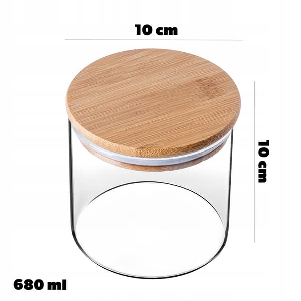 KADAX Matbehållare Glas Pasta Kryddor Lös Burk med Lock 680ml