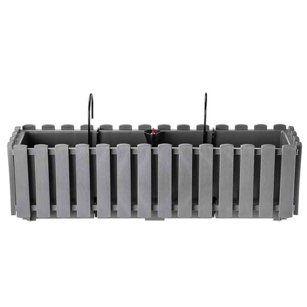 KADAX Balkonkasse Urtepotte Urtepottehåndtag 58x18x16,5 cm Grå