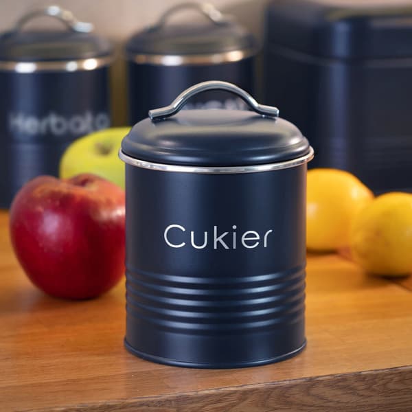 KADAX Sockerbehållare 750 ml Burk med lock Kök Marinblå