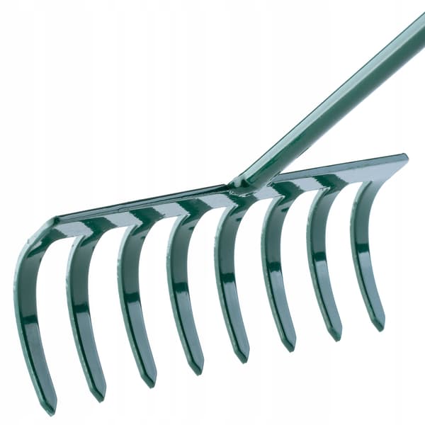KADAX Metalrive til blade, græs, have, lille rive, 60 cm, 8 tænder, håndtag
