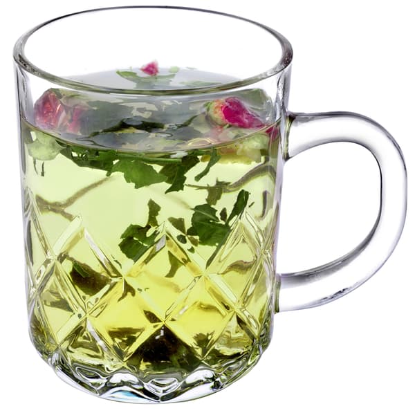 KADAX Kaffe- och teglas med handtag 230 ml Set med 6 glasmuggar
