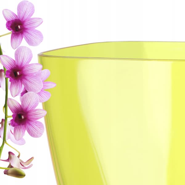 KADAX Urtepotte Orkidé Planter Plastik Urtepotte Gul Massiv 12cm