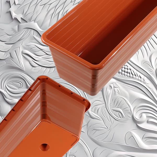 KADAX Balkonkasse 40 cm Urtepotte Urtepotte Balkon Terrakotta