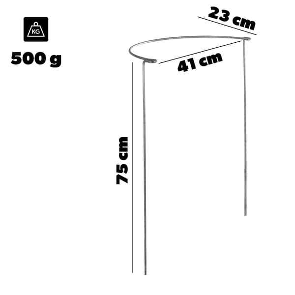 KADAX Blomstöd 75cm Metallringklämma Rosa Fäste
