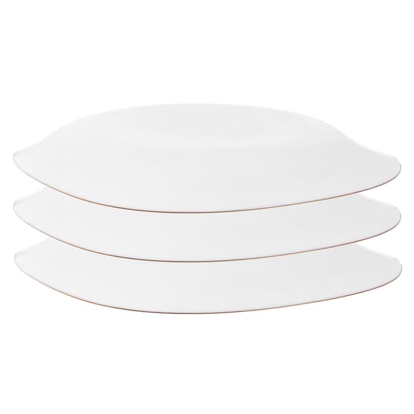 KADAX Desserttallrik 21,5 cm Tallriksset 3 delar Vitt guld set