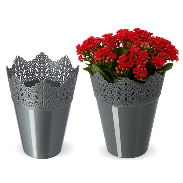 KADAX Blomkruka, Blomkruka, Lock, Högt Plast Blomställ, 16,5 cm, Guld