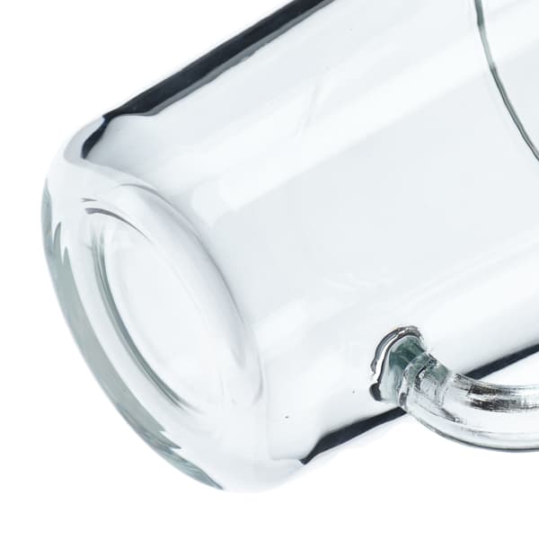 KADAX Kaffe- och teglas 410 ml glasmugg med handtag, set med 2 glas
