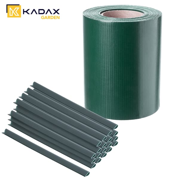 KADAX Hegnsafdækningstape til hegnspaneler, Hegn, UV-beskyttelse, 20 klips, 19x35M