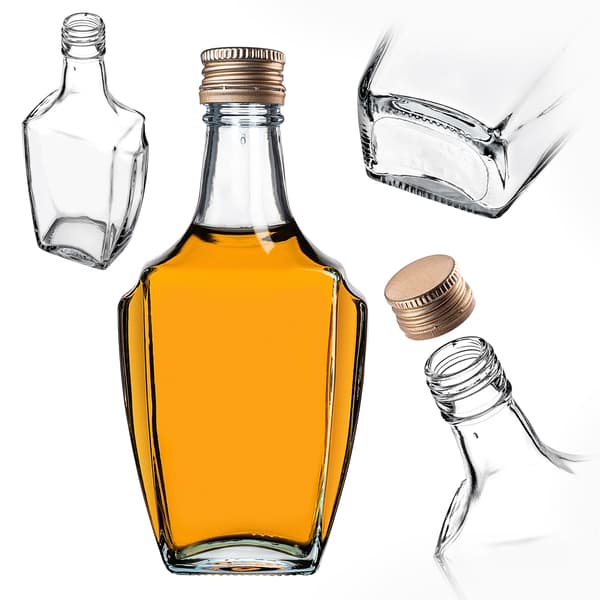 KADAX Lasipullo Tinktuuralle 250ml Kultakorkilla 50kpl.