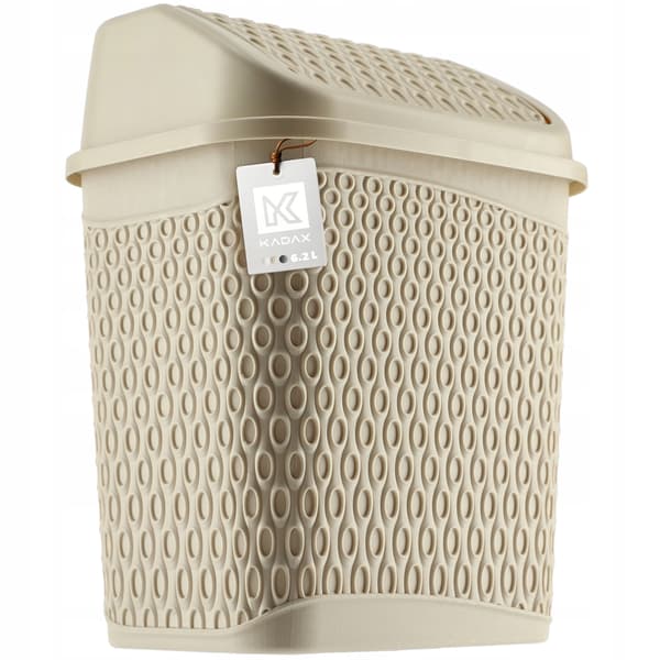 KADAX Beige Avfallsbehållare för Badrum 6,2L, Tippbar