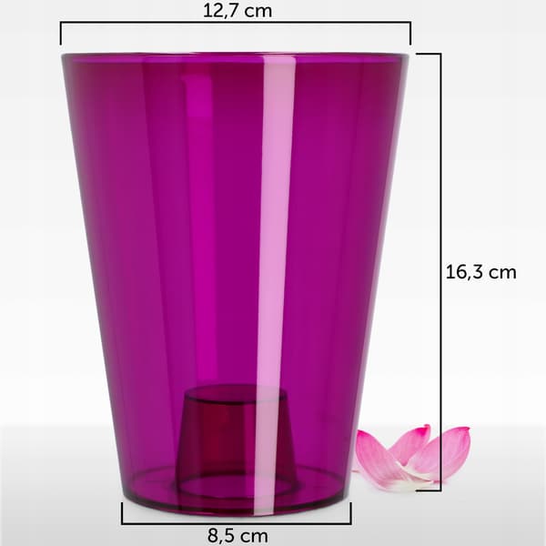 KADAX Urtepotte Orkidé Planter Plastik Blomster 12 cm Lilla