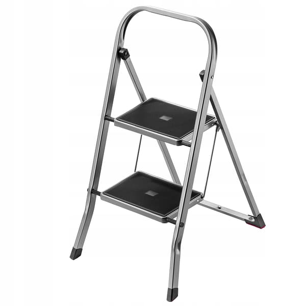 KADAX Husholdningsstige 2 Trins Foldbar Stålstige 150kg Solid