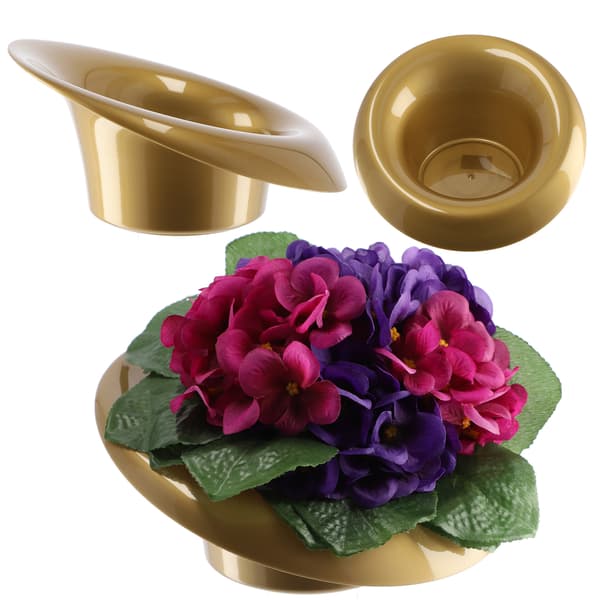 KADAX Urtepotteskjuler til Kompositioner Dekorationer Ikebana Base Guld 12cm