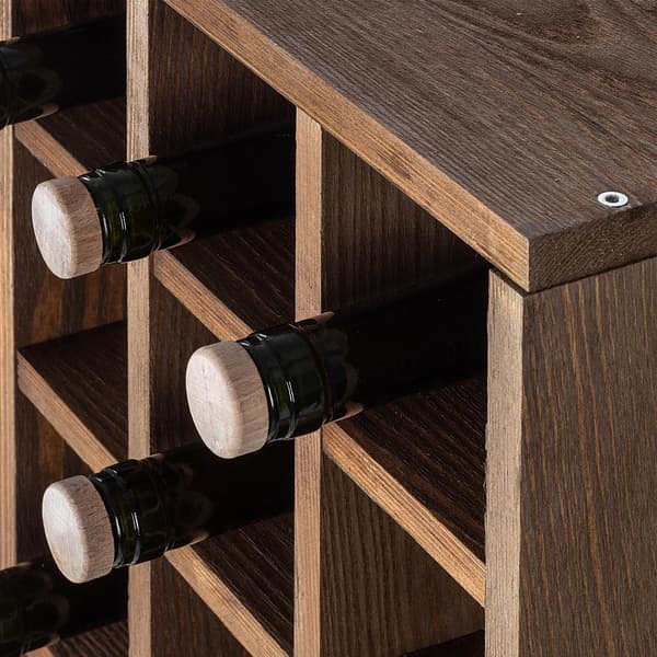 KADAX Vinställ Träställ 25 Flaskor Alkoholskåp Vardagsrum 52cm